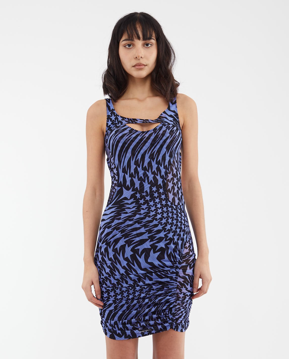 MUGLER - Star Print Dress - Blue ...